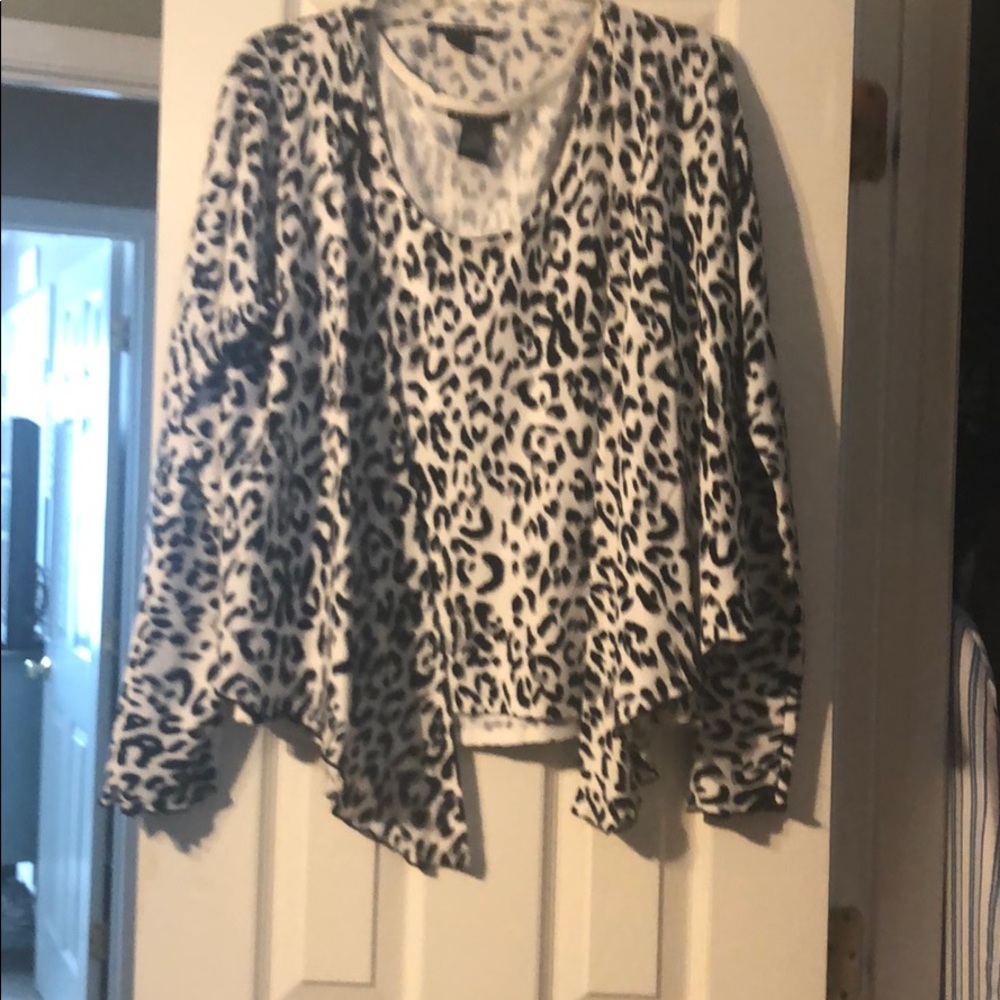 Women’s black and white blouse with jacket